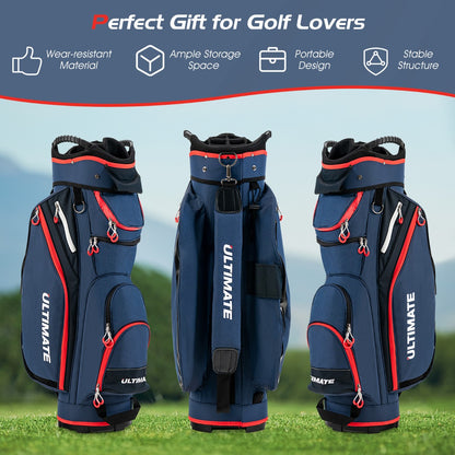 14-Way Golf Stand Bag with Cooler & 8 Pockets | Blue