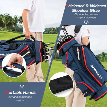 14-Way Golf Stand Bag with Cooler & 8 Pockets | Blue