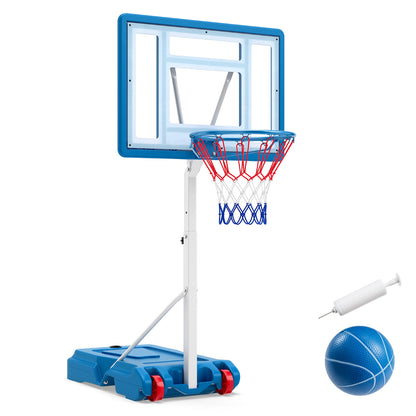 White Pool Basketball Hoop | Adjustable Height & Shatterproof Board