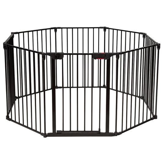 Safe Haven 8-panel play yard and pet gate | Adjustable for child safety and pet containment.