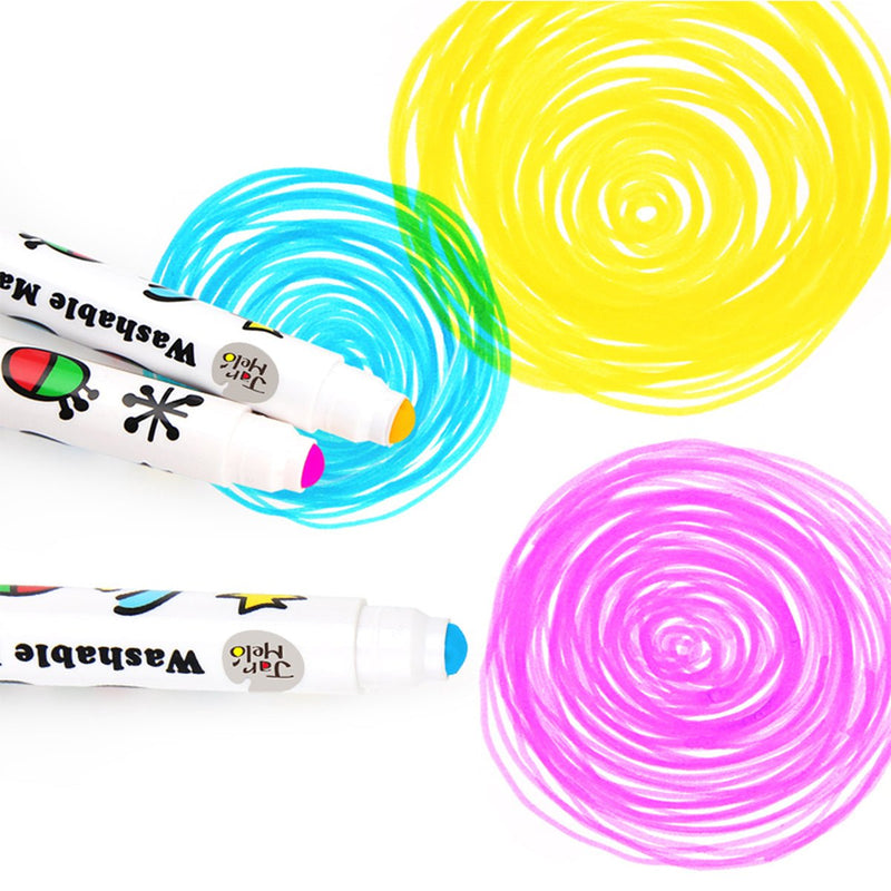 Special Round Tip Washable Marker 12 Colours - Kids Mega Mart