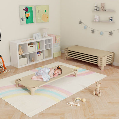 Stackable Cot | Beige Oxford Cloth, Durable Metal Frame