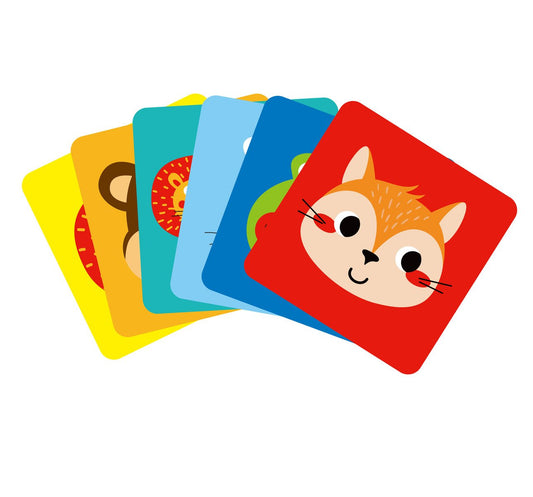 Colorful animals stacking game for childrens interactive home play- educationally engaging and fun.