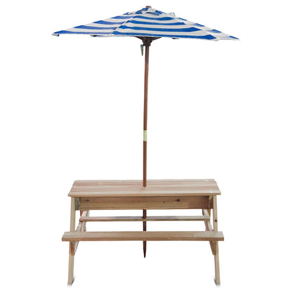 Lifespan Kids Sand and Water Table with Umbrella for outdoor fun and learning.