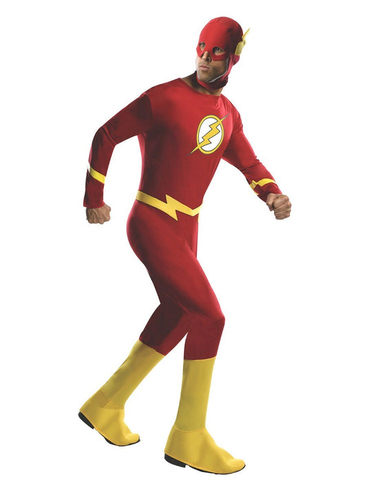 The Flash DC Comics superhero costume for kids playtime, featuring detailed design and bright colors.