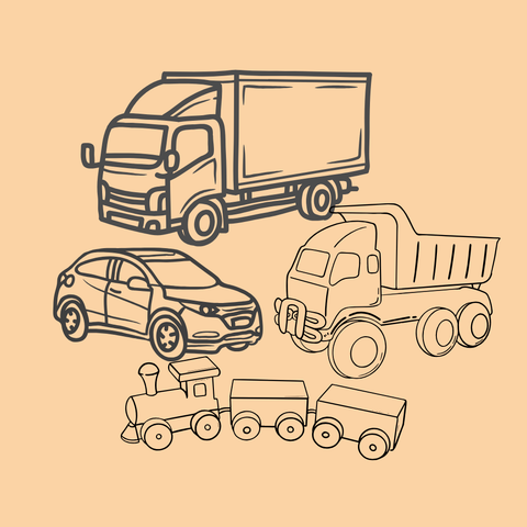 Toy cars and trucks for kids