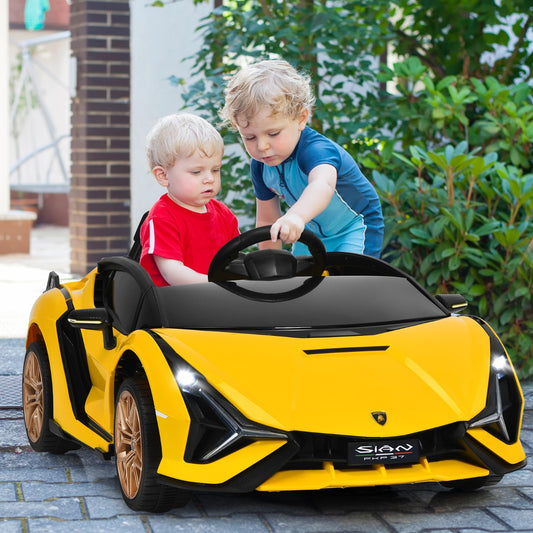 Kids Electric Lamborghini Ride-On Car with Remote Control & LED Lights for Home Fun