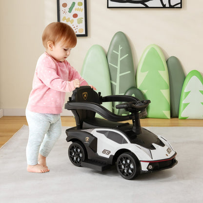 Lamborghini 3-in-1 Kids Ride On Push Car | Music, Lights, and Fun for Home Play.