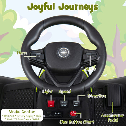 Green Ride On Tractor With Trailer | 24V Kids Electric Vehicle