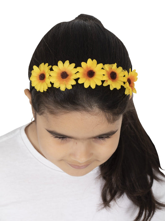 Yellow sunflower headband inspired by The Wiggles, perfect for imaginative play at home.