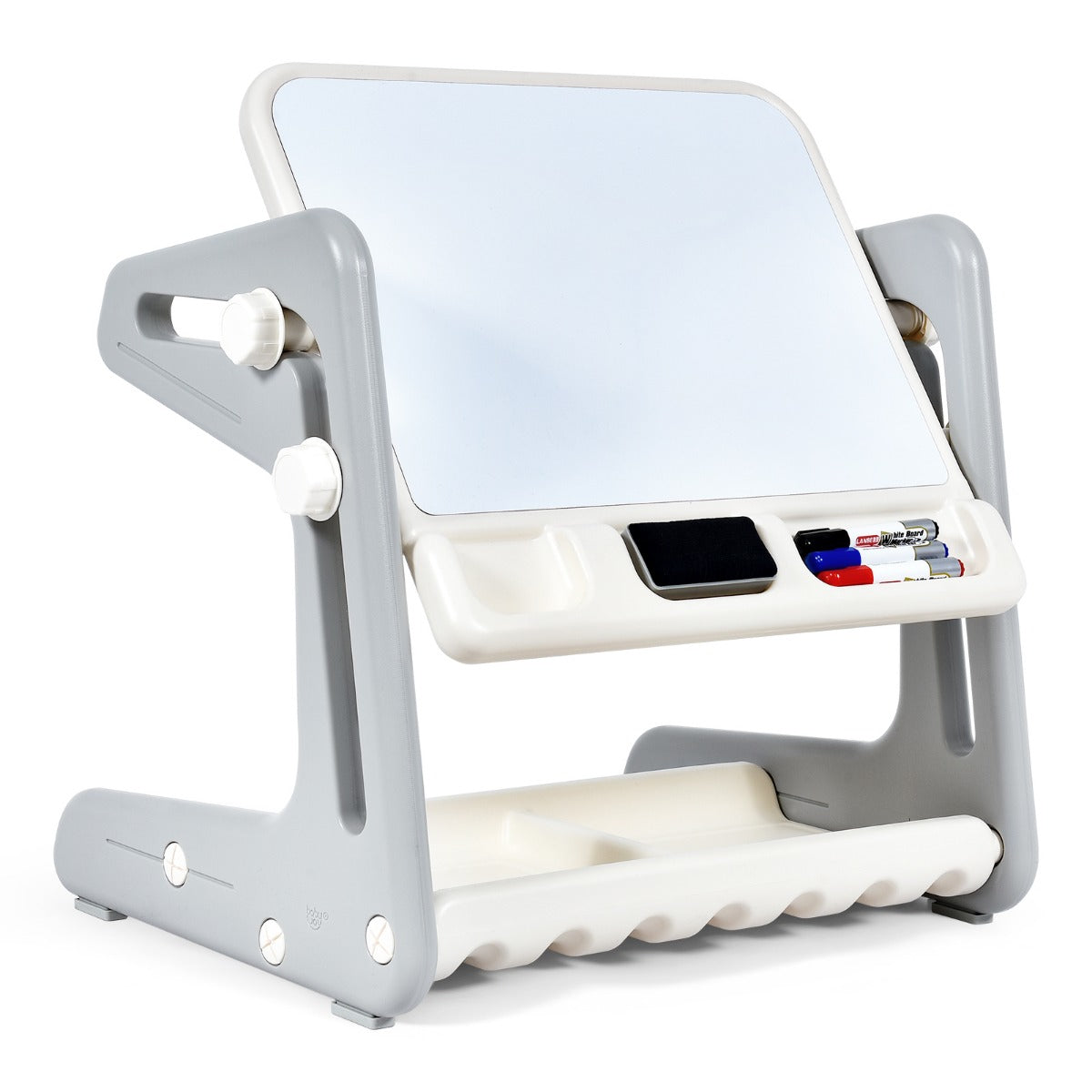 Kids Adjustable Drawing Table & Chair Set | Grey White