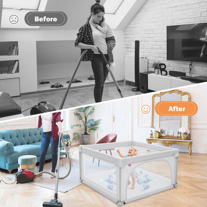 Playpen Baby Toddler Activity Fence Multicolor With 50 Ocean Balls