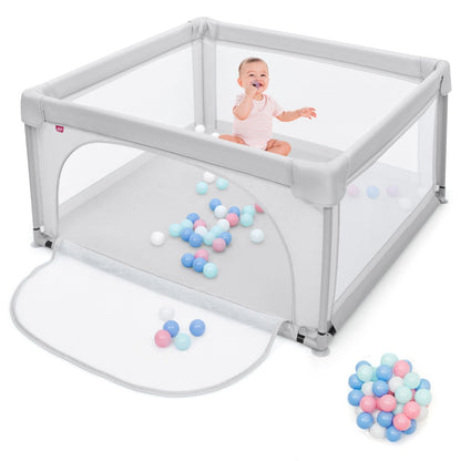 Playpen Baby Toddler Activity Fence Multicolor With 50 Ocean Balls