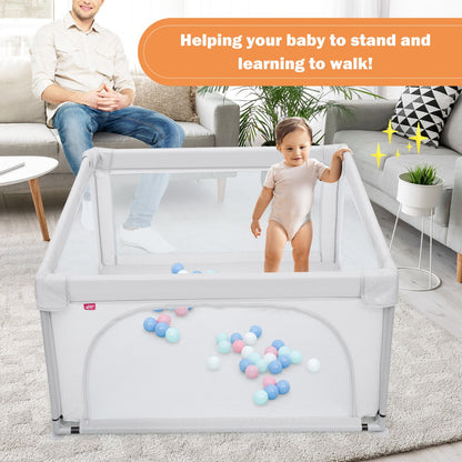 Playpen Baby Toddler Activity Fence Multicolor With 50 Ocean Balls