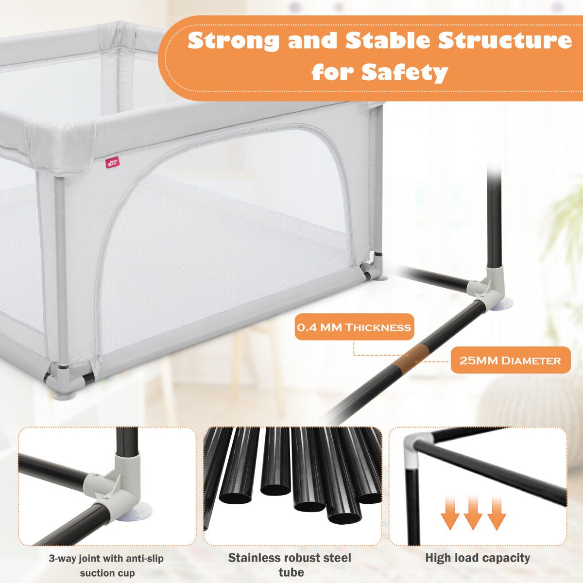 Playpen Baby Toddler Activity Fence Multicolor With 50 Ocean Balls