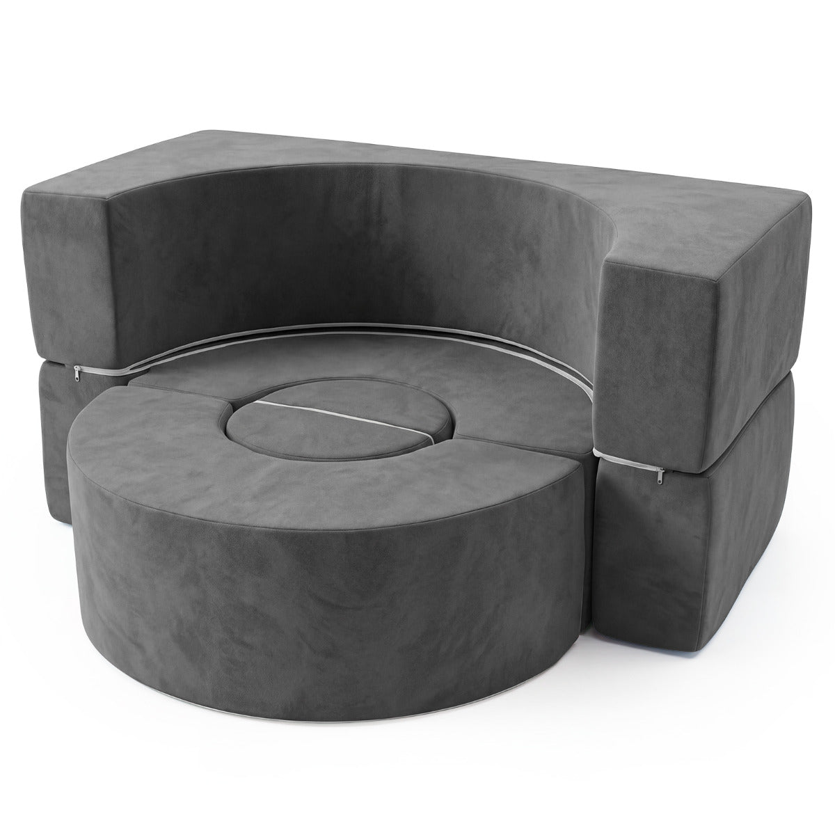Grey Foam Climbing Block Set for Toddlers | 6-Piece Play Set