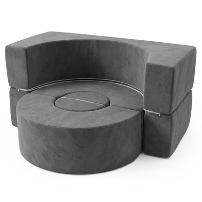 Grey Foam Climbing Block Set for Toddlers | 6-Piece Play Set