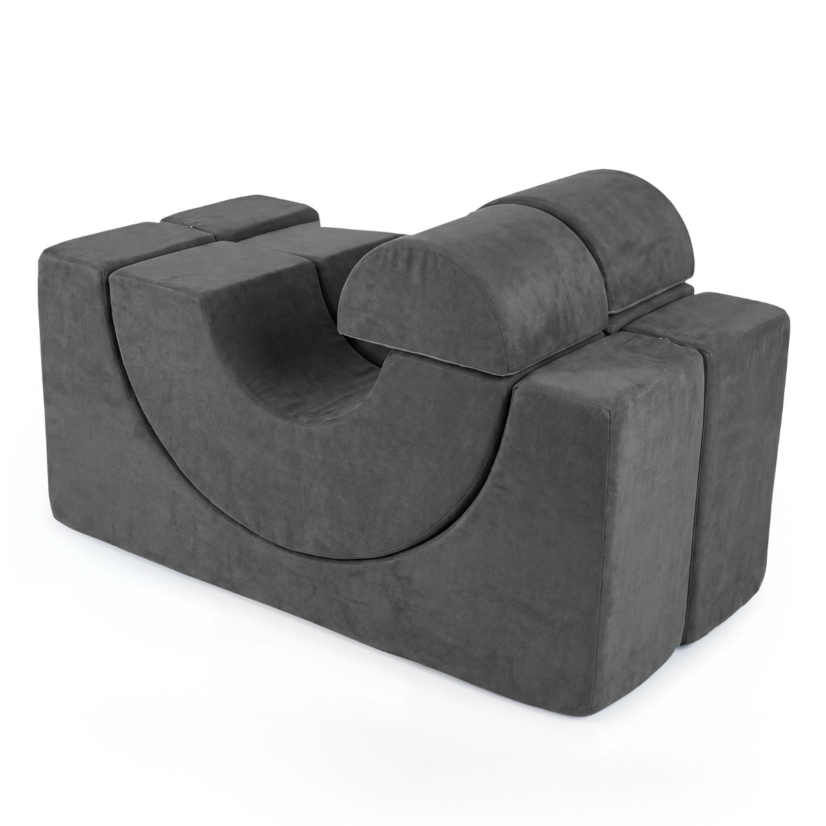 Grey Foam Climbing Block Set for Toddlers | 6-Piece Play Set