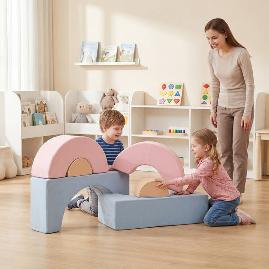 Colorful Foam Climbing Blocks | 6-Piece Toddler Play Set