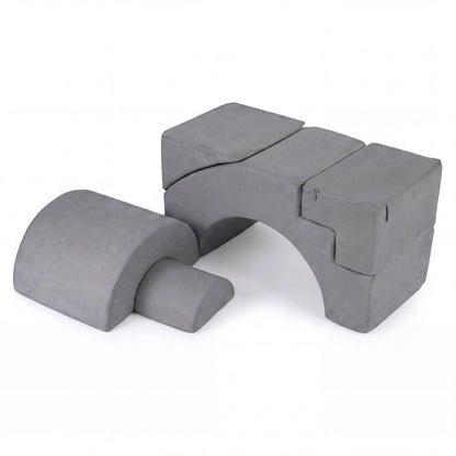 Grey Foam Climbing Blocks | 5-Piece Soft Play Set for Toddlers