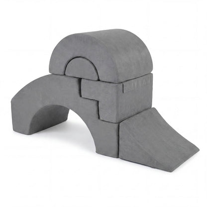 Grey Foam Climbing Blocks | 5-Piece Soft Play Set for Toddlers