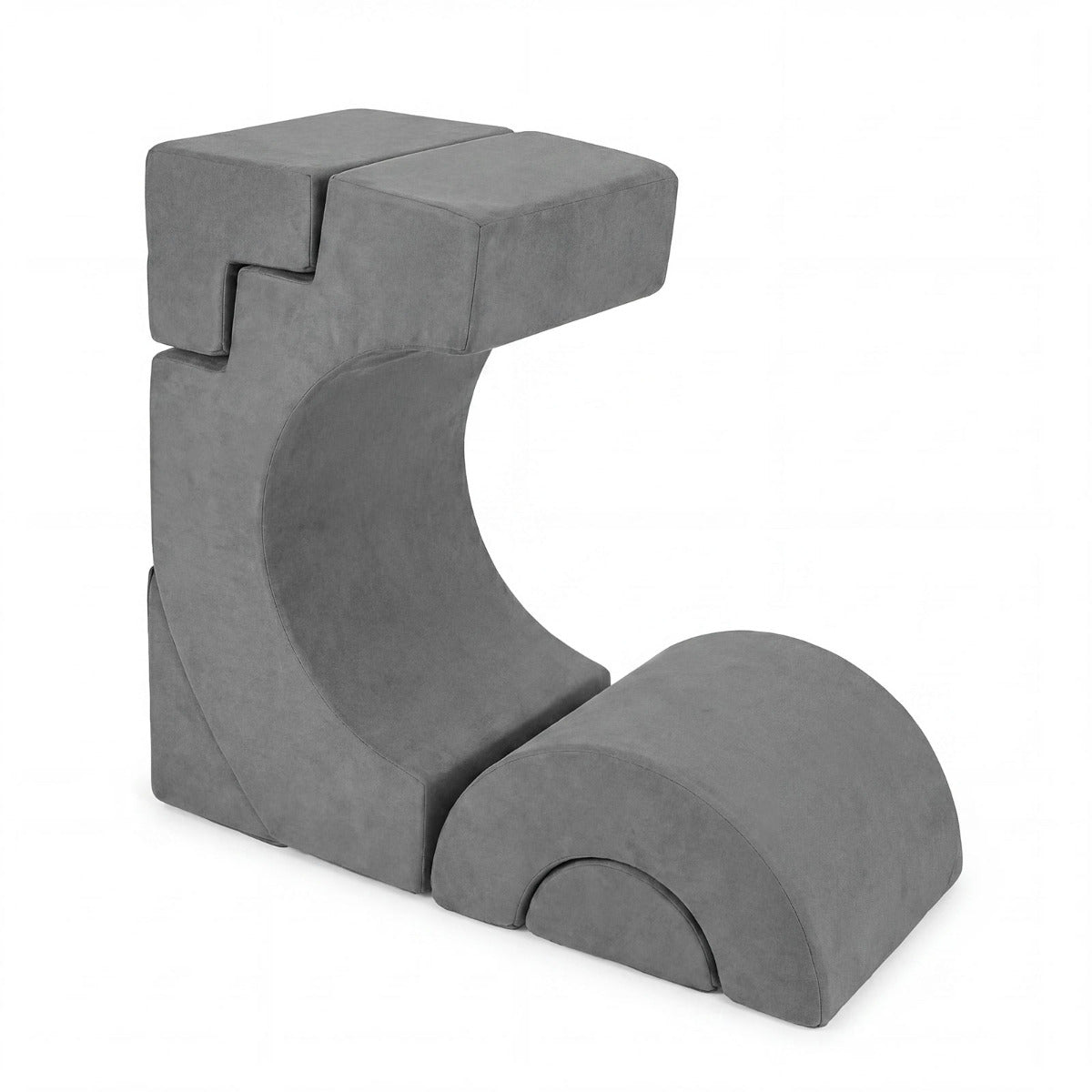 Grey Foam Climbing Blocks | 5-Piece Soft Play Set for Toddlers