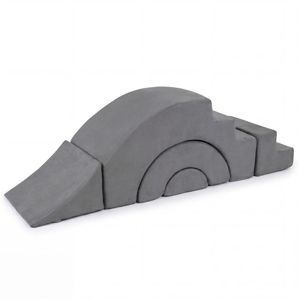 Grey Foam Climbing Blocks | 5-Piece Soft Play Set for Toddlers