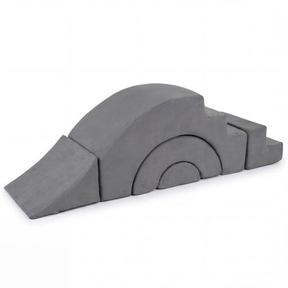Grey Foam Climbing Blocks | 5-Piece Soft Play Set for Toddlers