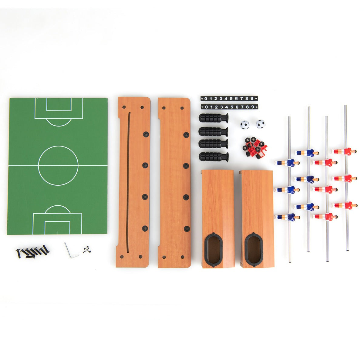 Portable kids foosball soccer game for game room fun, 51cm mini table, compact entertainment.