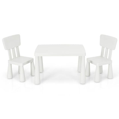 Kids Table Set, Climbing Triangle and Play Tent | White Beige