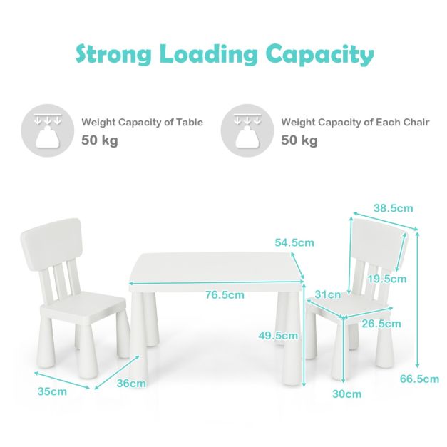 Kids Table Set, Climbing Triangle and Play Tent | White Beige
