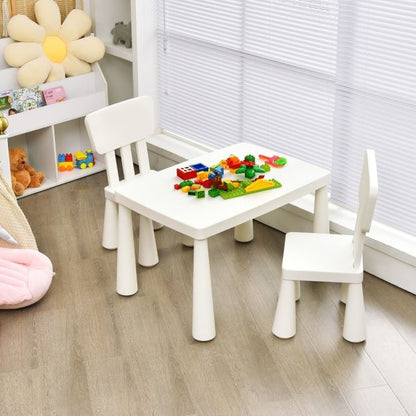 Kids Table Set, Climbing Triangle and Play Tent | White Beige