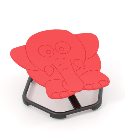 Elephant Sensory Swivel Chair | 360° Spinning Action Red Kids