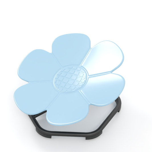 Blue Petal Swivel Chair | 360° Spinning Fun | Metal Base