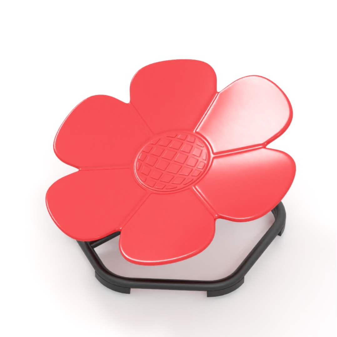 Kids Petal Swivel Chair 360° Spinning Sensory Seat | Red