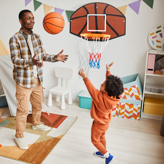  Wall Mounted Basketball Hoop Set with 67 Large Shatter-proof Backboard