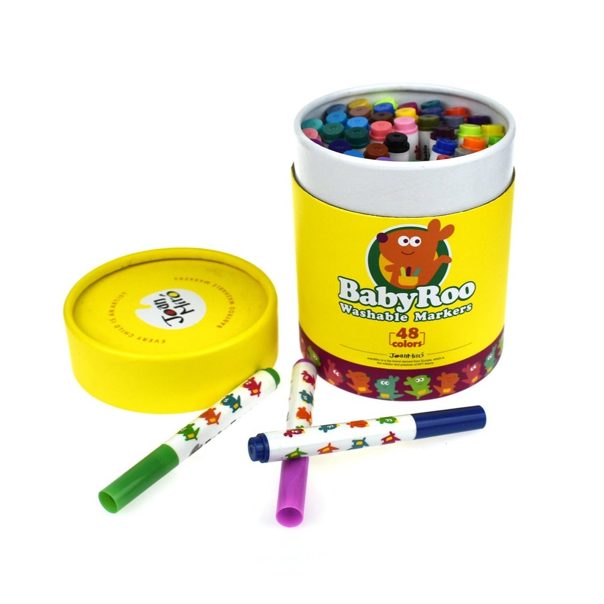 48-color washable markers for kids, perfect for creative play and easy cleanup at home.