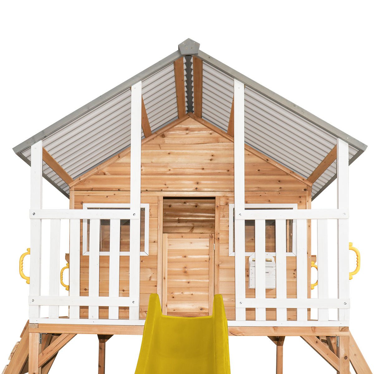 Winchester Cubby House | Multi-level design with slide and sandpit for backyard fun.