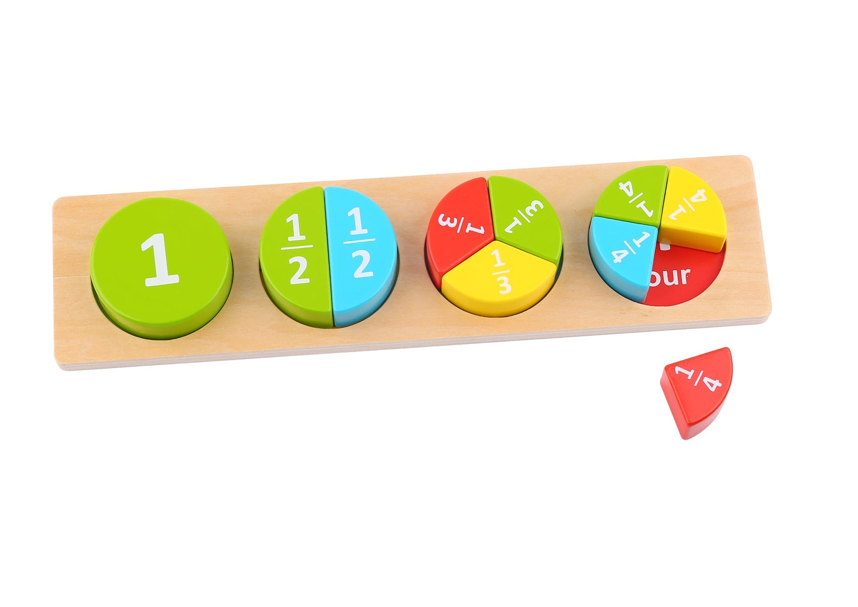 Tooky Toy  Fractions Wooden Puzzle for Kids