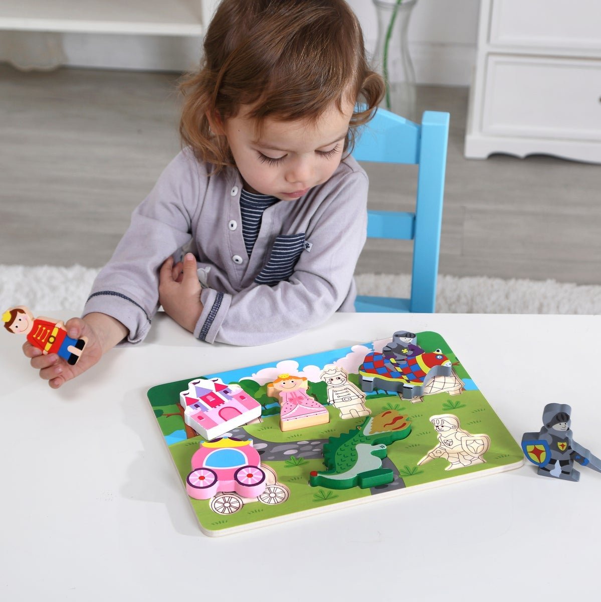 Wooden Chunky Puzzle Princess | Educational toy with large pieces for childrens cognitive development.