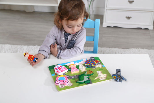 Wooden Chunky Puzzle Princess | Educational toy with large pieces for childrens cognitive development.