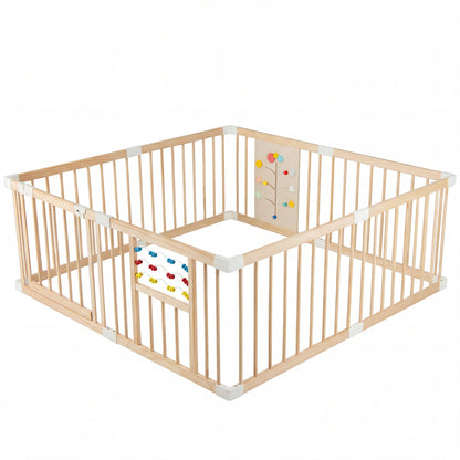 Natural Pine Wood Multi Shape Playpen | Interactive Toys