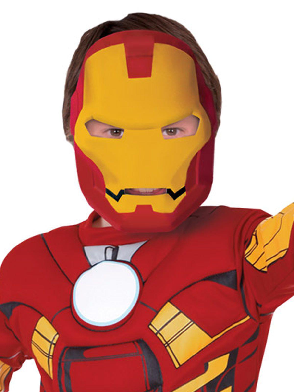 Iron Man kids costume with mask and armor for imaginative play at home.