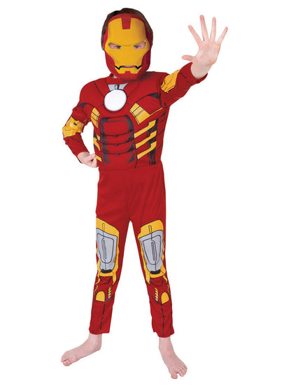 Iron Man Marvel kids costume with mask and armor for imaginative play at home