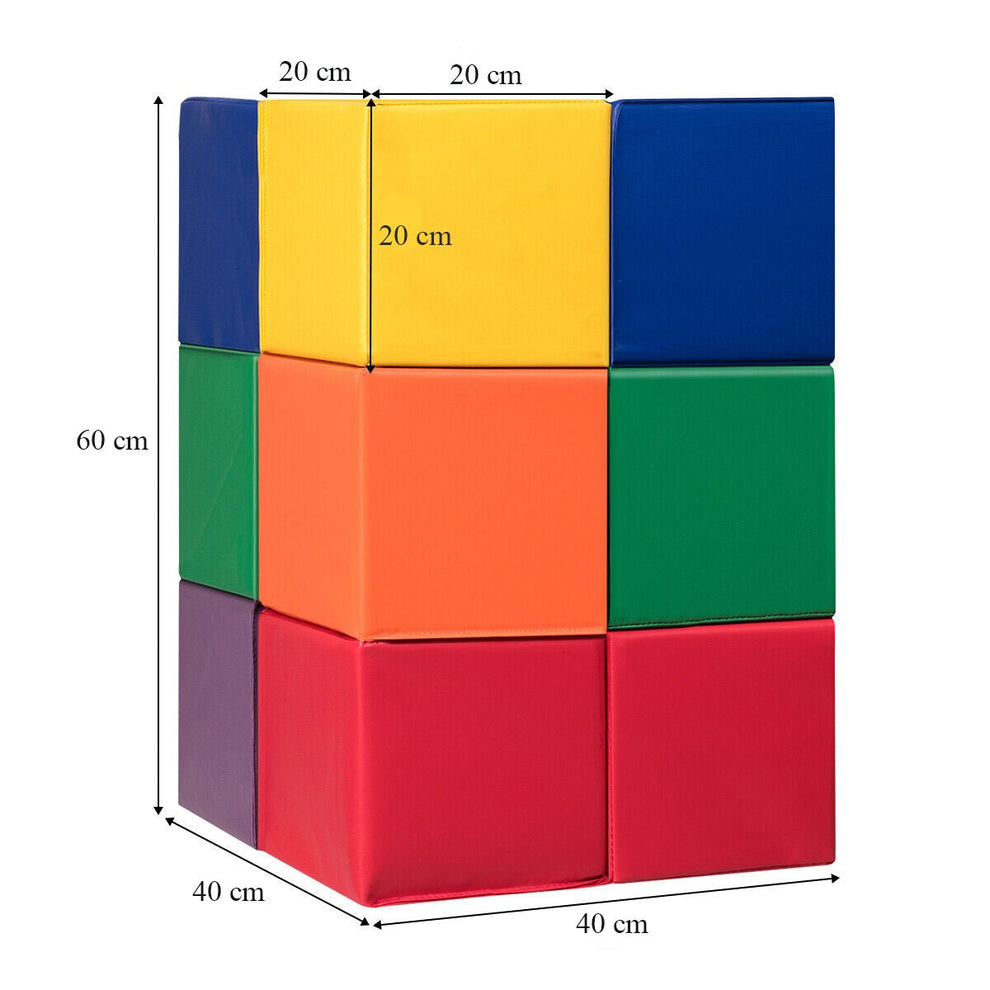 12 Piece Colorful Foam Building Blocks Set for Toddlers 20cm – Kids ...