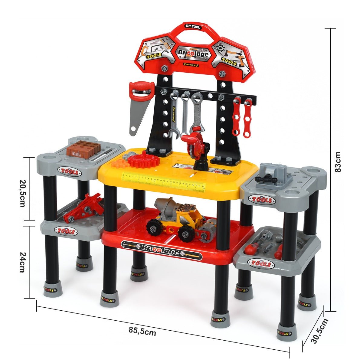 Empower Young Minds: 121 PCS Toy Tool Play Set with Double Tier