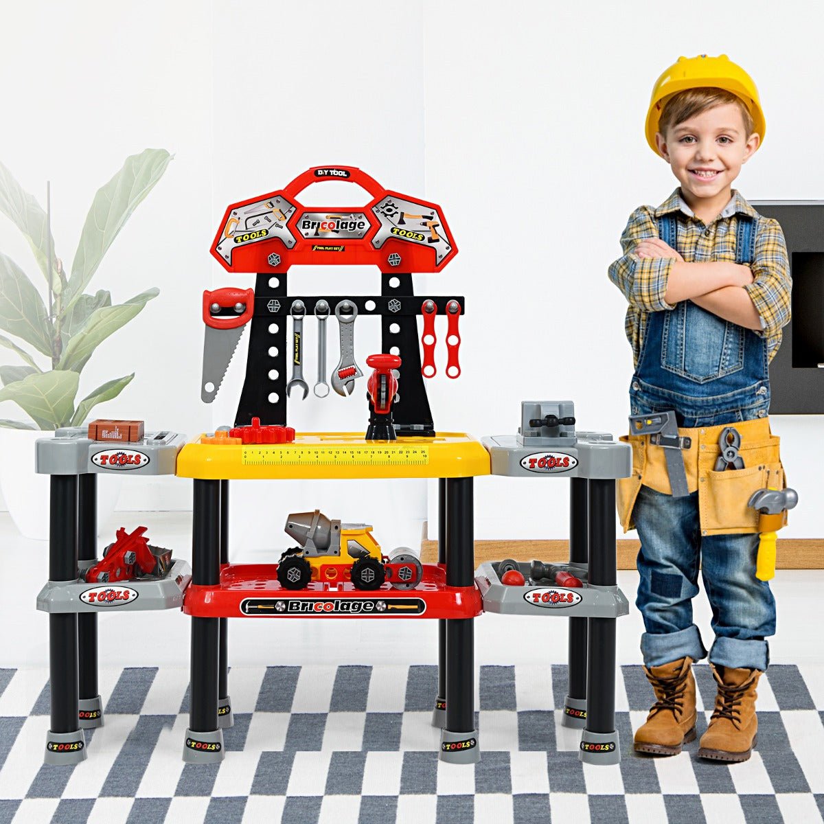 Double-Tier Toy Tool Play Set: 121 PCS of Imaginative Fun for Kids