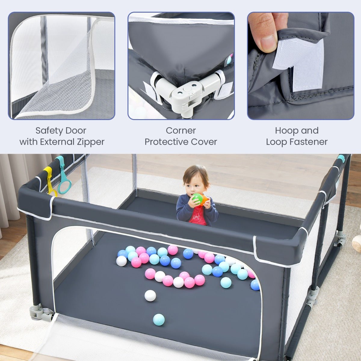 Playpen with Playful Balls