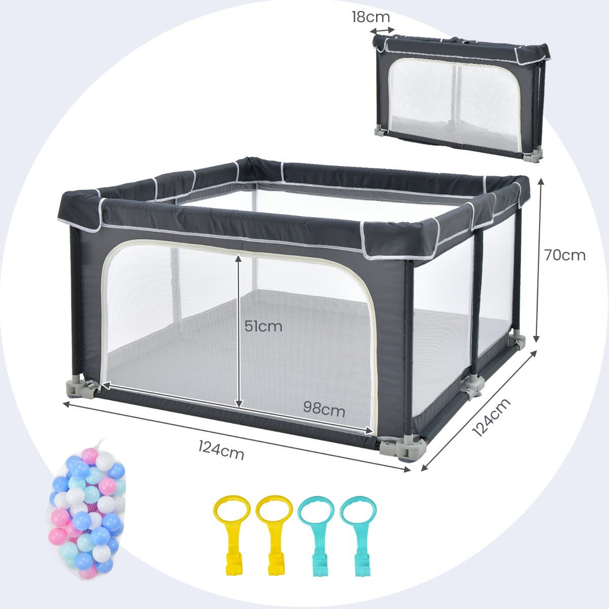 Baby Playpen with Playful Balls