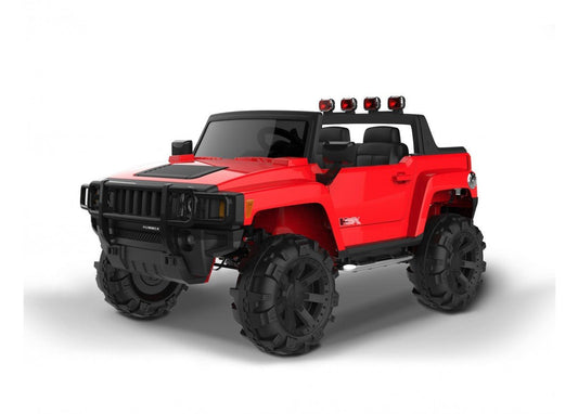 Red 12V Electric Ride-On Car for kids, perfect for indoor/outdoor playtime adventures.